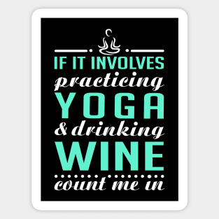 Yoga and Wine Sticker